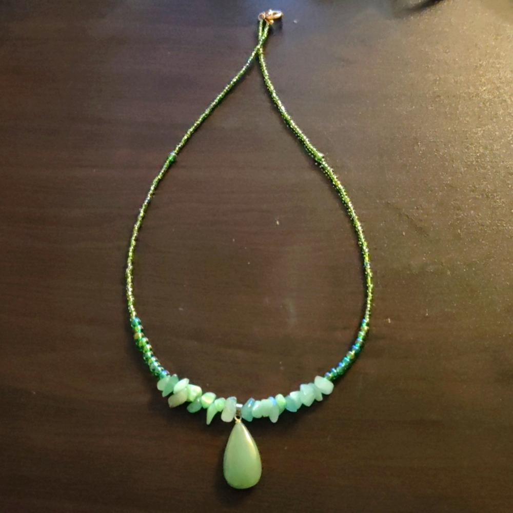 Aventurine crystal handmade necklace